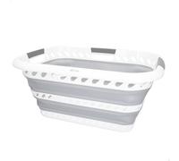 AKTIVE Folding Basket, 40 Litres, Rectangular Format, 61 x 43 x 28 cm, Compact Folded, BPA-Free, Portable Storage Box, Collapsible Laundry Basket, for Home, Camping and Picnic (63113)