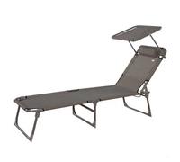 Aktive Folding Lounger With Sun Umbrella