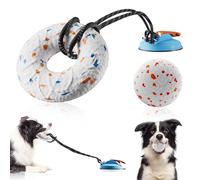 Aktor E-TPU Dog Balls, Interactive Dog Toys Tug of War, Teething Toys for Boredom to Keep Them Busy, Indestructible Dogs Toy for Dogs 2 Pack (5 inch, Orange-Blue)