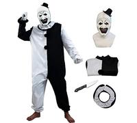 AKTOTO Halloween Bodysuit Art The Clown Cosplay Evil Killer Funny Costume Men and Women, XL, Clown+mask