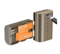 AKTTKA LP-E6/LP-E6N USB-C Direct Charging Replacement Batteries 3000 mAh for Canon LP-E6 Battery, Compatible with Canon EOS 5D/5D Mark III/5D Mark IV, 6D/6d Mark II, 60D/70D/80D/90D (Black)