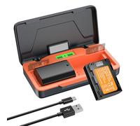 AKTTKA NP-FZ100 Battery for Sony Camera | Pack of 2 x 3000 mAh 7.4 V with 20W Foldable Charger + USB-C Cable | Compatible with A7III/A7RIV/A9