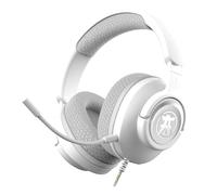 Akuma SEINEN H04 Wired Gaming Headset - Mic with Noise Cancelling 50 mm Stereo Sound, 3.5 mm Jack - Compatible with PC, Sony PS5 Console, Xbox, Switch, Switch2, Smartphone - Extended Comfort - White