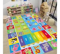 AKUNRUG Baby Play Mat, Super Soft Playmat Baby Crawling Mat Foldable Non-Slip Baby Floor Mat for Toddlers, Thick Educational Play Floor Mat with Alphabets and Animals (A, 150 x 100cm)