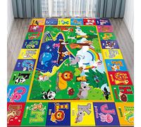 AKUNRUG Baby Play Mat, Super Soft Playmat Baby Crawling Mat Foldable Non-Slip Floor Mat for Toddlers, Thick Educational Baby Play Floor Mat with Alphabets and Animals (C, 200 x 150cm)