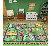 AKUNRUG Kids Rug Play Mat for Toy Cars, City Life 3D Road Traffic 150×100 CM for Playroom Kid Car Road Rug City Map Play Mat Non-Slip Washable Car Rug for Toddlers Boy Room Family Tummy Time Playtime