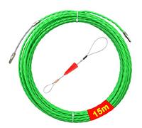 Akuoly Fish Tape 15m Polyester Cable Pulling Wires for Cable Laying, Diameter 4.5 mm