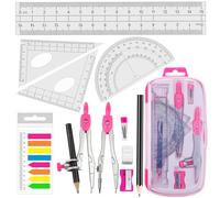 Akuoly School Maths Compass Geometry Protractor and Starter Compass Set for Students Maths Homework