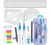 Akuoly School Maths Compass Geometry Protractor and Starter Compass Set for Students Maths Homework
