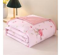 Akuops Coverless Duvet 2.5 Tog Single Double King Size, Reversible Summer Quilted Duvet Cosy and Lightweight Quilt Breathable Bedspreads Quilted Throw for Beds (Bunny,180 * 200cm)