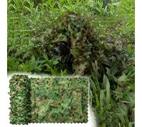 Akuops Woodland Camouflage Netting 7x8m(22.9x26ft), 210D Oxford Army Camo Net, Privacy Protection for Paintball, Camping, Hunting, and Gazebo Shading