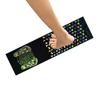 Akupressurmatte - Fußmassagematte - Fußreflexzonenmassage - Fußmassagepfad Zur Stimulierung Der Durchblutung | Kieselsteinweg-Design Aus Pp-Material | Entspannung Und Erholung Für Zuhause Oder Büro