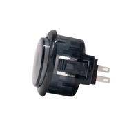 AKUYAO 30mm Mounting Hole Translucent Card-style PUSH BUTTON SWITCH for Arcade Video Momentary Game (Clear Black)