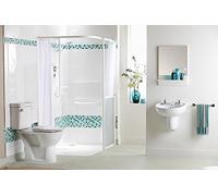 AKW Heavy Duty Shower Curtain 1800mm x 1800mm - White