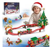 AKWME Christmas Themed Train Track Park Building Set, 926 PCS Winter Village Roller Coaster Animal Building Block Toy with Gingerbread House Christmas Tree, Birthday Xmas Gift for Girls Boys Kids 6-12