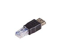 AKYGA AK-AD-27 USB A 2.0 Female to Ethernet RJ45 Male Adapter Converter, Black