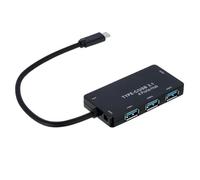 Akyga AK-AD-52 4 Ports USB 3.0 Hub Active USB A 3.0 Male 20 cm Adapter Splitter