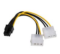 AKYGA AK-CA-13 2x Molex Male to PCI-E 6-Pin Female Adapter Cable 15 cm