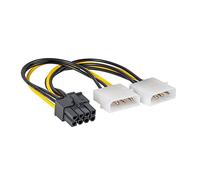 AKYGA AK-CA-29 2x Molex Male to PCI-E 8-Pin Female Adapter Cable 15 cm