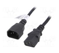 Akyga Extension Stromkabel for PC Printer Screens - Black, black 3m