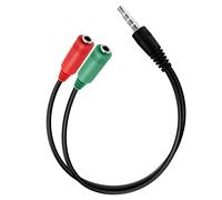 Akyga Audio Adapter Jack 3.5 mm TRRS to Double Jack Headphone and Microphone