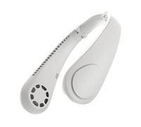 AKYKE Portable Neck Fan, Wearable Mini USB Bladeless Fan Rechargeable USB Personal Fan 2000mAh Battery for Indoor and Outdoor (White)