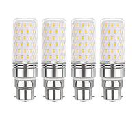 Akynite B22 LED Corn Light Bulb 12W Warm White 3000K, 1450LM, 360° Beam Angle - LED Bayonet Cap Equivalent 100W, Not Dimmable, AC 230V, Pack of 4