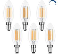 Akynite E14 LED Candle Bulbs Dimmable Warm White 2700K, 400LM, 4W Filament LED