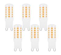 Akynite G9 LED Light Bulbs 4W Warm White 2700K, Equivalent to Bi Pin Halogen Bulb 33W 40W, 400LM, 230V G9 LED Capsule Bulb for Chandelier/Wall Lamp, Not Dimmable, No Flicker, 6 Pack