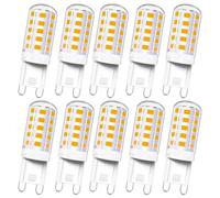 Akynite G9 LED Light Bulbs 4W Warm White 2700K, Equivalent to Bi Pin Halogen Bulb G9 33W 40W, 400LM, 230V G 9 LED Capsule Bulb for Chandelier/Wall Lamp, No Flicker, Not Dimmable, 10 Pack