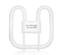 Akynite GR10q 4-Pin CFL Bulb 28W Daylight White 6500K, 2000LM, Compact Fluorescent 4 Pins Light Bulb, AC 220V, 1 Pack (fit for 28W Ballast)