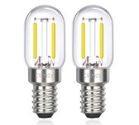 Akynite Mini T22 E14 LED Fridge Bulbs Cool White 6000K, Pygmy Bulbs E14 2W LED Replacement for SES Refrigerator Bulb 15W 230V, Fridge Light Bulbs Small Screw Cooker Hood Bulb, Pack of 2