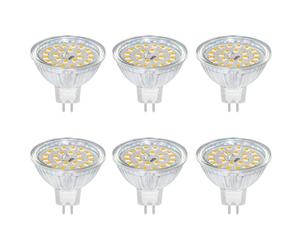 Akynite MR16 GU5.3 12V 5W LED Warm White 3000K, 500LM, 50mm, AC DC 12V, 120° Beam Angle, GU5.3 35W 50W Halogen Replacement, LED Spotlight Bulbs for Kitchen, not dimmable, Pack of 6