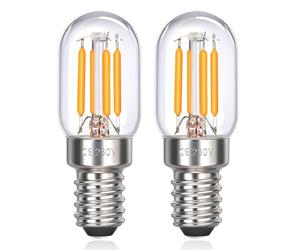 Akynite T22 E14 LED Fridge Bulb Warm White 2700K, AC 230V, SES Pygmy 3W Replacement for 25W Incandescent, Small Screw Cooker Hood Light, Salt Lamp Bulb, Pack of 2