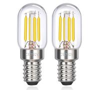 Akynite T22 LED Fridge Bulbs, Cool White 6000K, 300LM, AC 230V, SES Pygmy Bulbs E14 3W LED Replacement for Refrigerator Bulb 25W, Small Screw E14 Cooker Hood Light Bulbs, Pack of 2