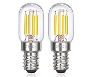Akynite T22 LED Fridge Bulbs, Cool White 6000K, 300LM, AC 230V, SES Pygmy Bulbs E14 3W LED Replacement for Refrigerator Bulb 25W, Small Screw E14 Cooker Hood Light Bulbs, Pack of 2