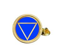 Al Anon Alcoholics Anonymous Triangle Gold Plated Domed Lapel Pin Badge in Bag