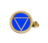Al Anon Alcoholics Anonymous Triangle Gold Plated Domed Lapel Pin Badge in Bag