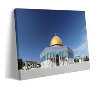 Al Aqsa Mosque in Jerusalem Under Clear Sky Poster Decorative Painting Print Picture Canvas Wall Art Bedroom Office Living Room Decoration 12x18inch(30x45cm)