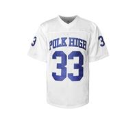 AL Bundy Football Jersey,33 Polk High Blue Shirt Mens 90S Hip Hop Clothing S-3XL, 33-white, Medium