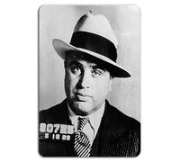 Al Capone Vintage Black & White Gangster Mugshot Photo metal signs Signs & Plaques home decor 12x8 inch/30x20cm