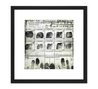 Al Capone's Finger Record Mafia 8X8 Inch Square Wooden Framed Wall Art Print Picture with Mount Artery8 Black One Size
