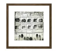 Al Capone's Finger Record Mafia 8X8 Inch Square Wooden Framed Wall Art Print Picture with Mount Artery8 Brown One Size