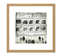 Al Capone's Finger Record Mafia 8X8 Inch Square Wooden Framed Wall Art Print Picture with Mount Artery8 Light Oak One Size