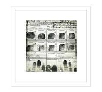 Al Capone's Finger Record Mafia 8X8 Inch Square Wooden Framed Wall Art Print Picture with Mount Artery8 White One Size