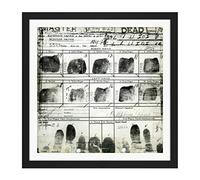 Al Capone's Finger Record Mafia Square Wooden Framed Wall Art Print Picture 16X16 Inch