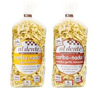 AL DENTE Al Dente Carba-Nada Variety Pack - Low Carb High Protein Noodles Includes Egg Fettuccine and Roasted Garlic Fettuccine. Keto-Friendly, Crafted,