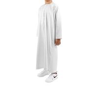 Al Emarat Royal Collection: Luxury Emirati Thobe for Boys - Exude Elegance and Class (Pearl White, 34)