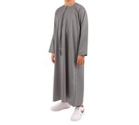 Al Emarat Royal Collection: Luxury Emirati Thobe for Boys - Exude Elegance and Class (Smoke Grey, 32)