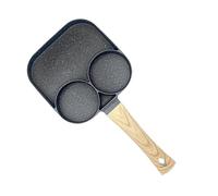 AL-FAHMI 2 Hole Frying Pot Pan Omelet Pan Non-Stick Aluminum Household Egg Pancake Steak Breakfast Maker Round Egg and Bacon Frying Pan Square 2 Eggs